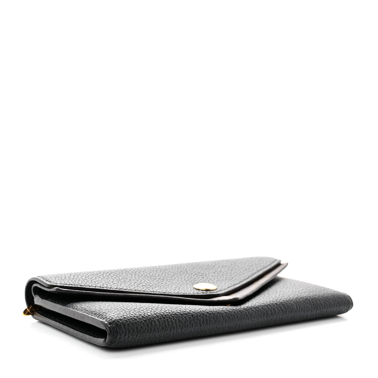 Calfskin Double V Wallet Black