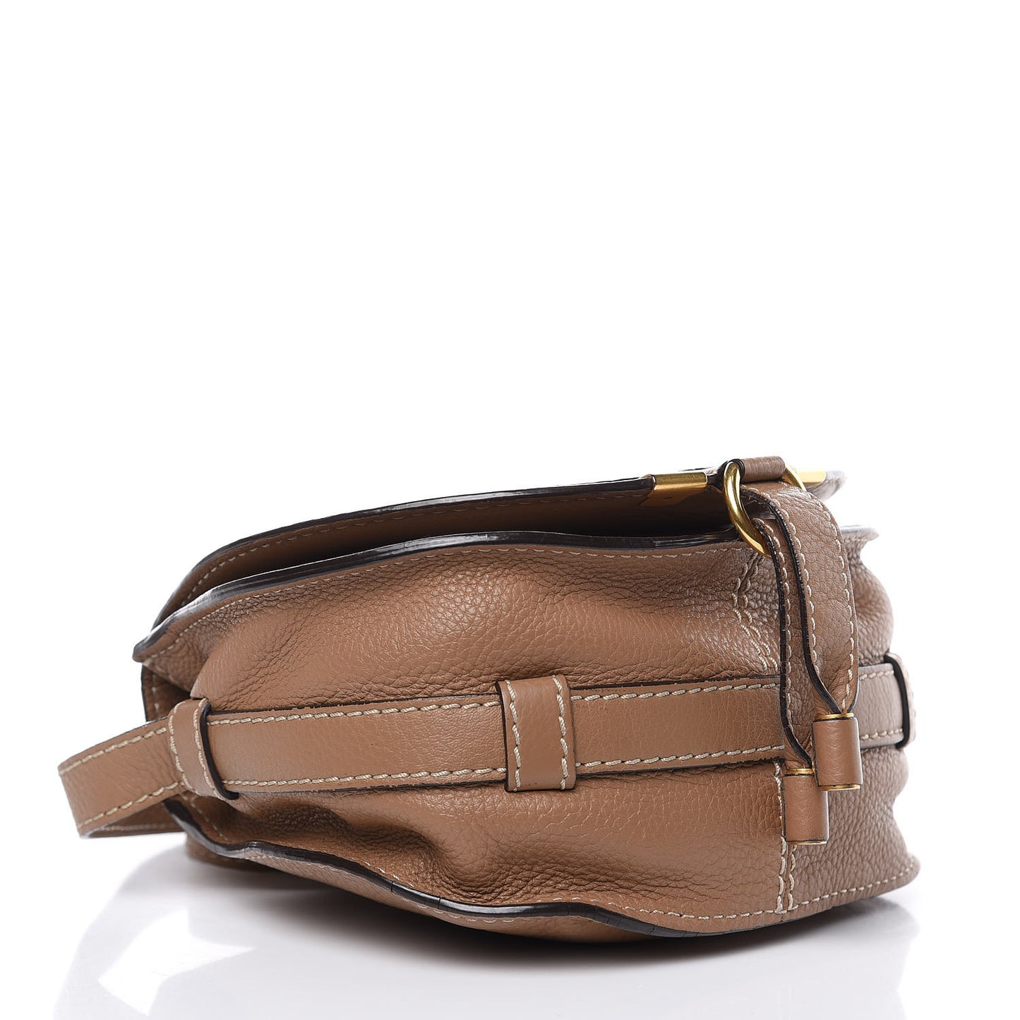 Calfskin Mini Marcie Round Crossbody Bag Tan