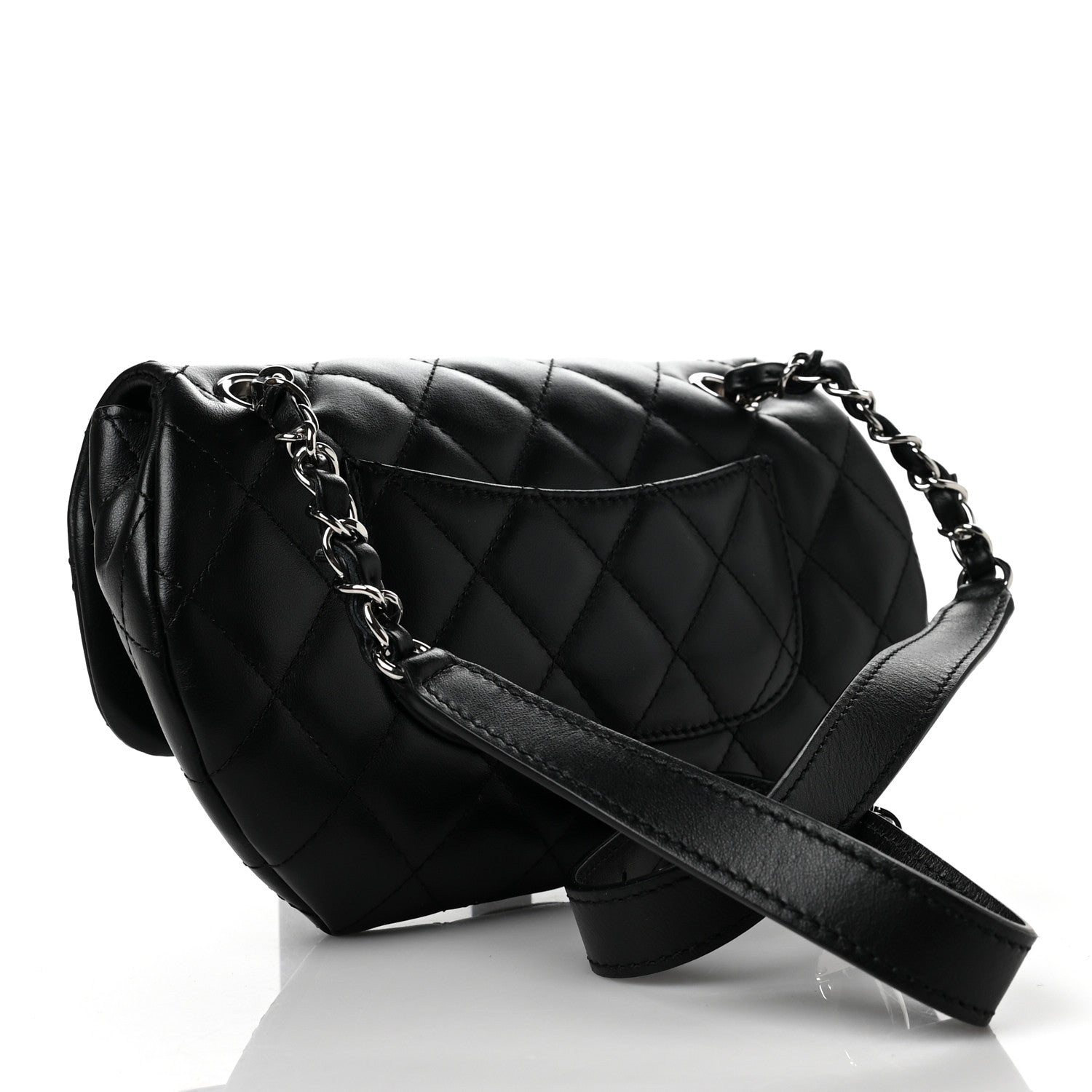 Chanel Calfskin Quilted CC Uniform Flap Belt Bag Black 2 of 9