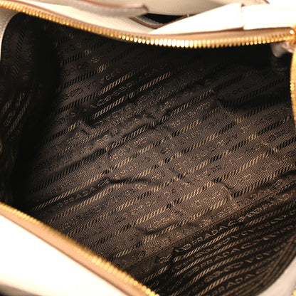 Prada Glace Calfskin Medium Signet Tote Talco 5 of 9