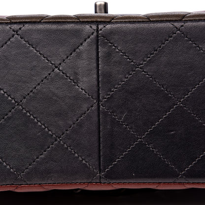 Chanel Lambskin Quilted Jumbo Tri-Color Double Flap Burgundy 14 of 19