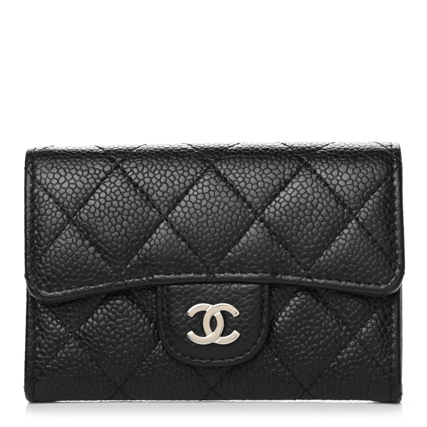 Chanel Caviar Quilted Flap Card Holder Black 1 of 8