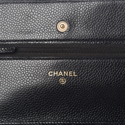 Chanel Caviar Quilted Wallet On Chain WOC Black 6 of 10