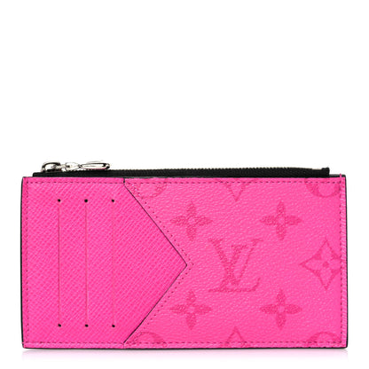 Louis Vuitton Taigarama Coin Card Holder Fuchsia 1 of 7