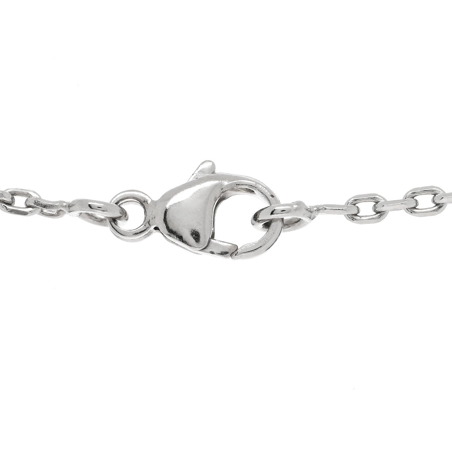 Hermes Palladium Plated Medor Folk Pendant Necklace Black 4 of 5