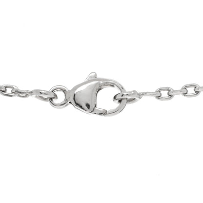 Hermes Palladium Plated Medor Folk Pendant Necklace Black 4 of 5