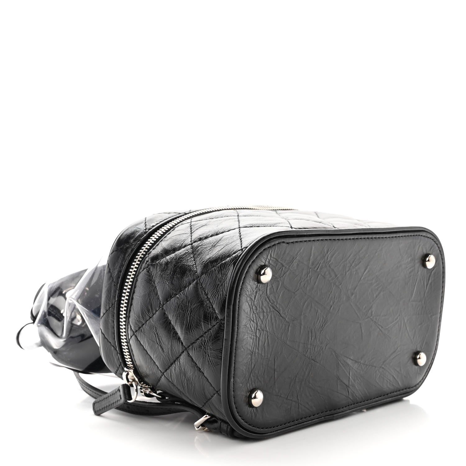 Chanel Crumpled Calfskin PVC Quilted Backpack Black 4 of 12
