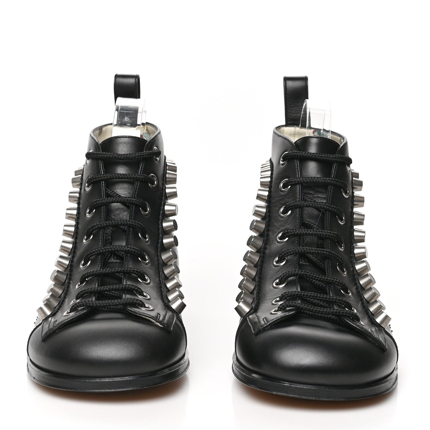 GG Calfskin Womens Brogue Jakarta Ankle Boots 38 Black
