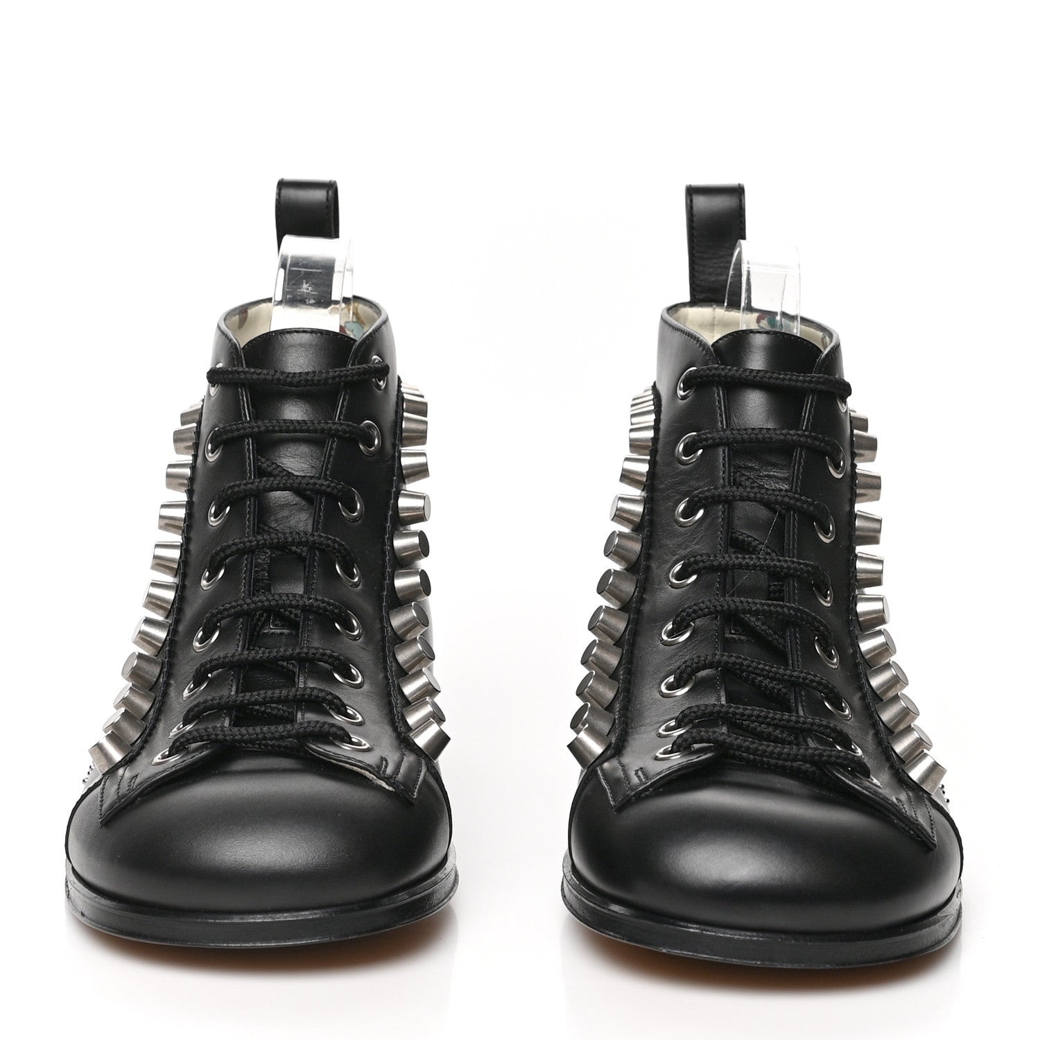 Gucci GG Calfskin Womens Brogue Jakarta Ankle Boots 38 Black 2 of 11