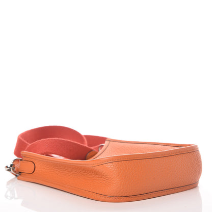 Hermes Taurillon Clemence Amazone Evelyne TPM Orange Peony 4 of 14