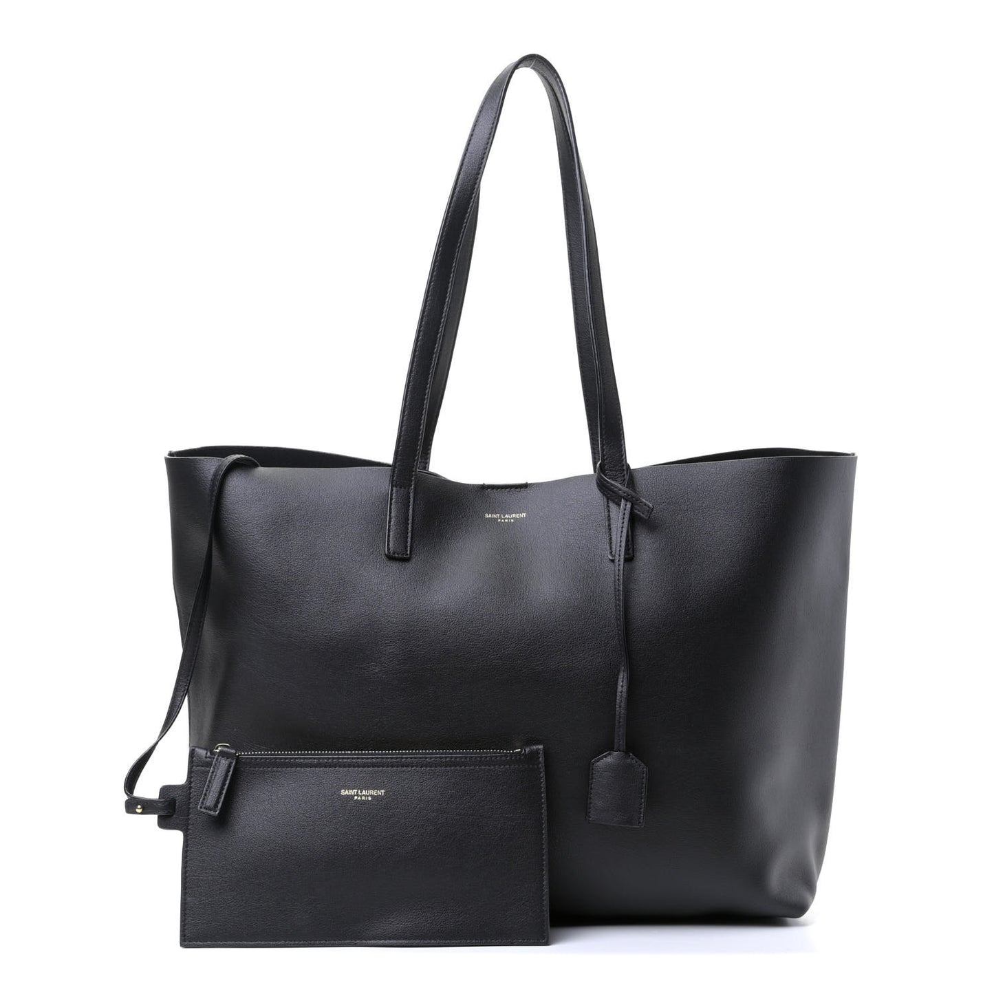 Calfskin Large Shopping Tote Black