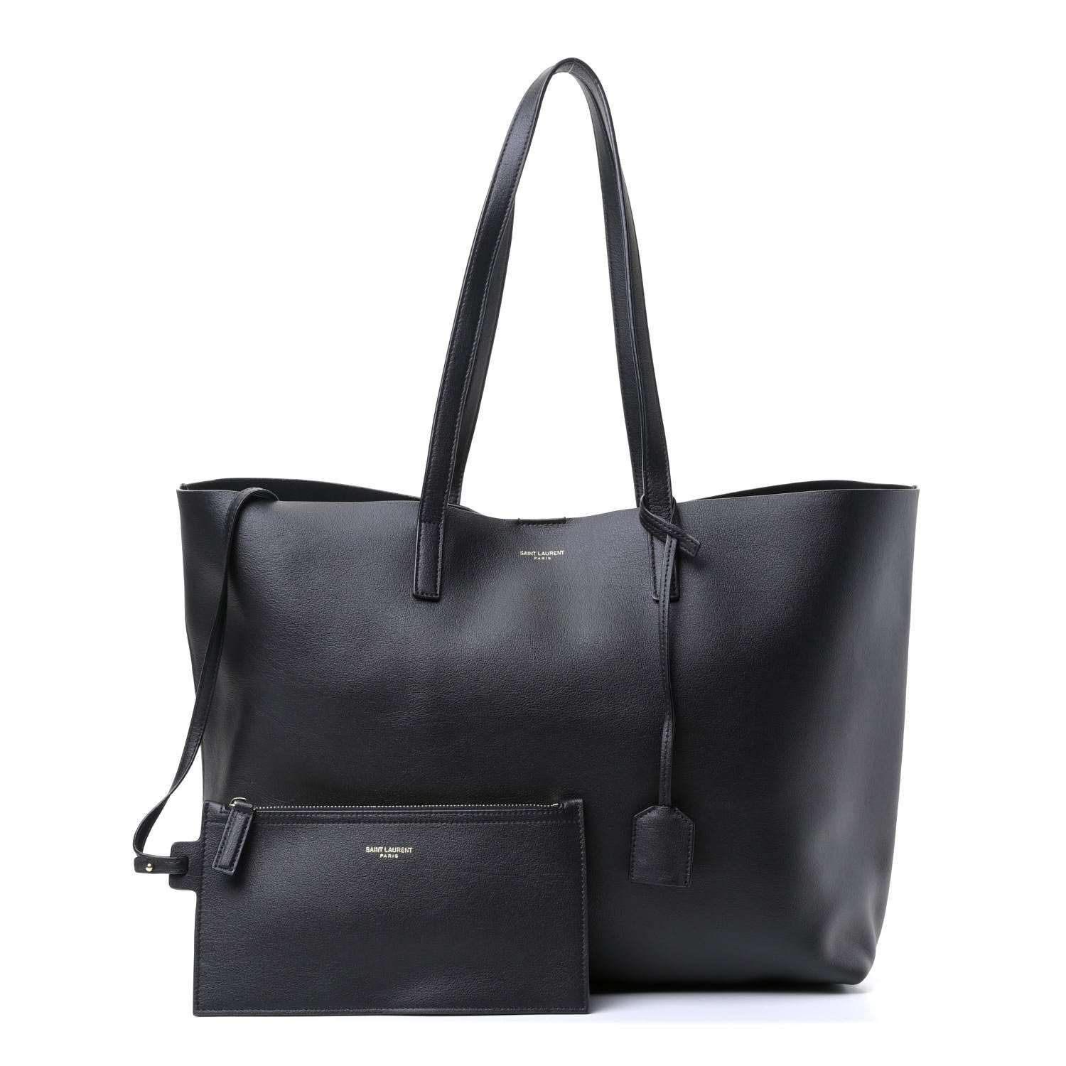 Saint Laurent Calfskin Large Shopping Tote Black 1 of 5