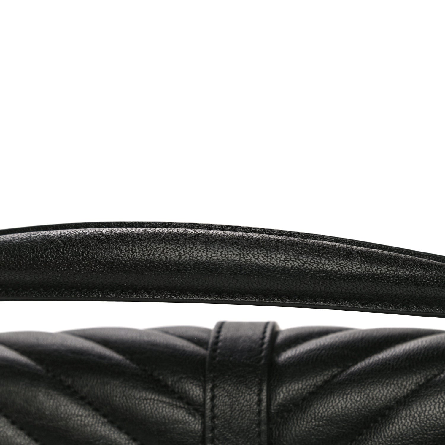 Saint Laurent Sheepskin Matelasse Chevron Monogram Medium College Bag Black 21 of 21