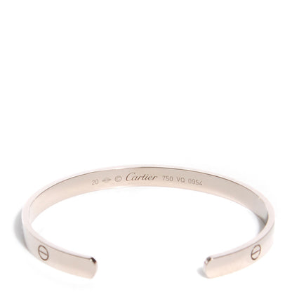 Cartier 18K White Gold LOVE Cuff Bracelet 20 3 of 5