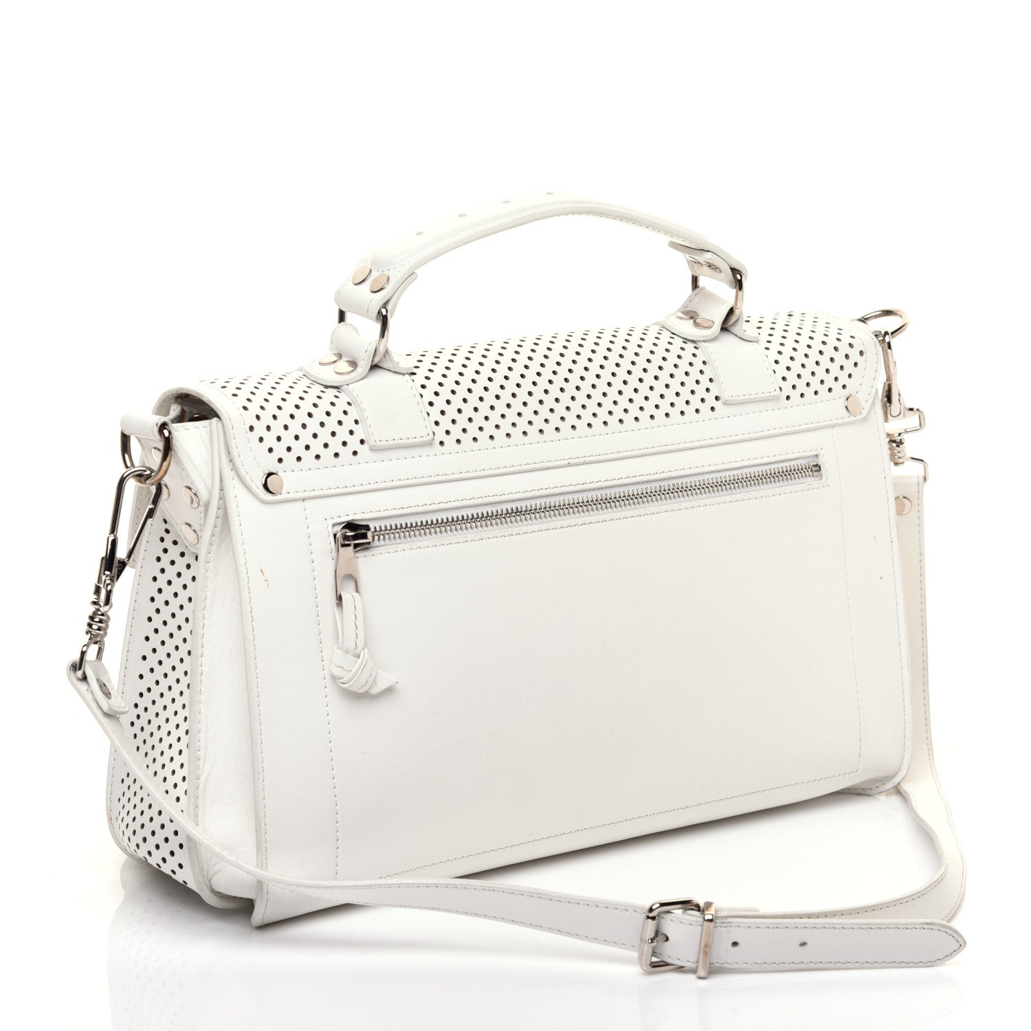 Proenza Schouler Lambskin Perforated Tiny Optic White 3 of 10