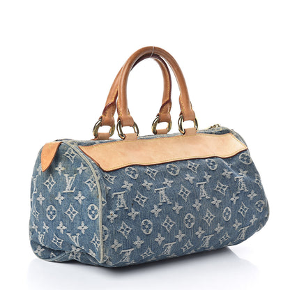 Louis Vuitton Monogram Denim Neo Speedy Blue 3 of 12