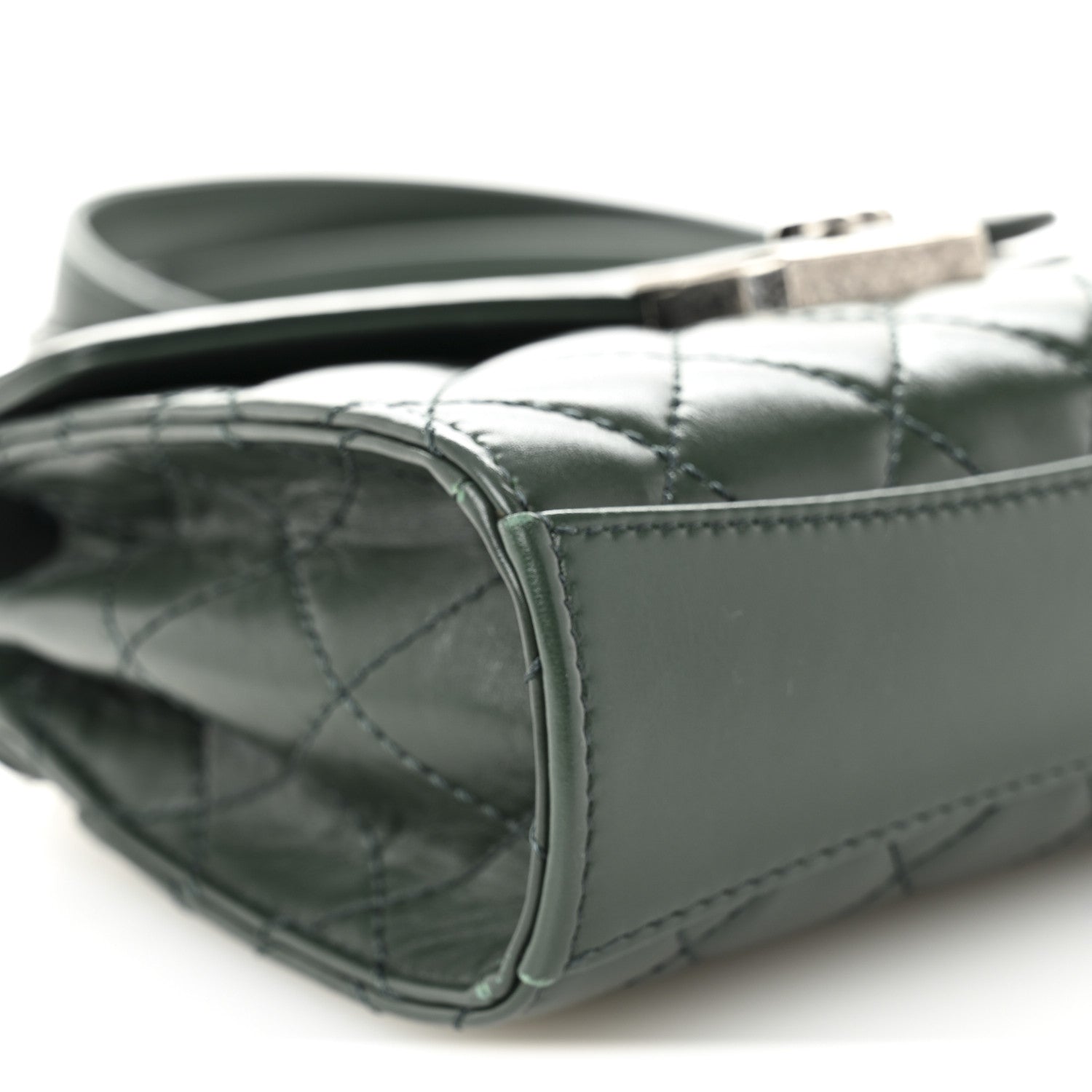 Chanel Shiny Calfskin Quilted Mad About Quilting Mini Flap Dark Green 9 of 10