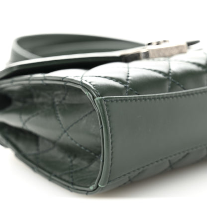 Chanel Shiny Calfskin Quilted Mad About Quilting Mini Flap Dark Green 9 of 10