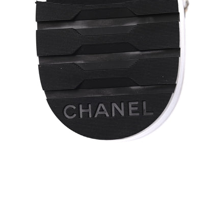 Chanel Shiny Lambskin Quilted Lace Up Combat Boots 38 Black 7 of 9