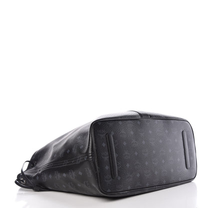 MCM Visetos Large Liz Reversible Shopper Tote Black 8 of 20