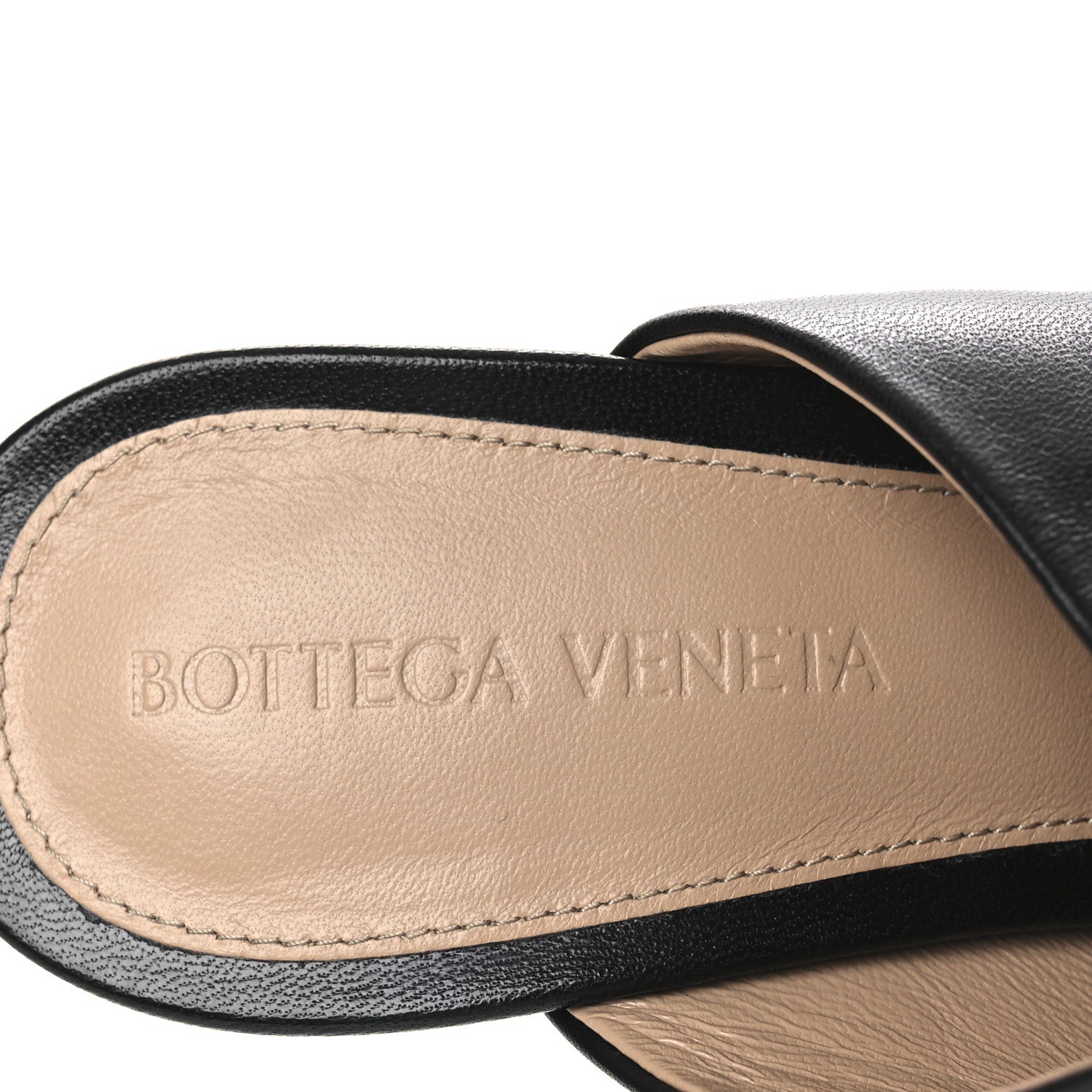 Bottega Veneta Lambskin Knot Mule Sandals 37 Black 1763736
