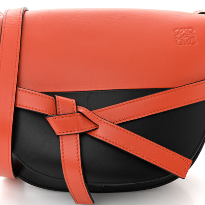 Loewe Calfskin Small Gate Crossbody Bag Orange Black 8 of 11