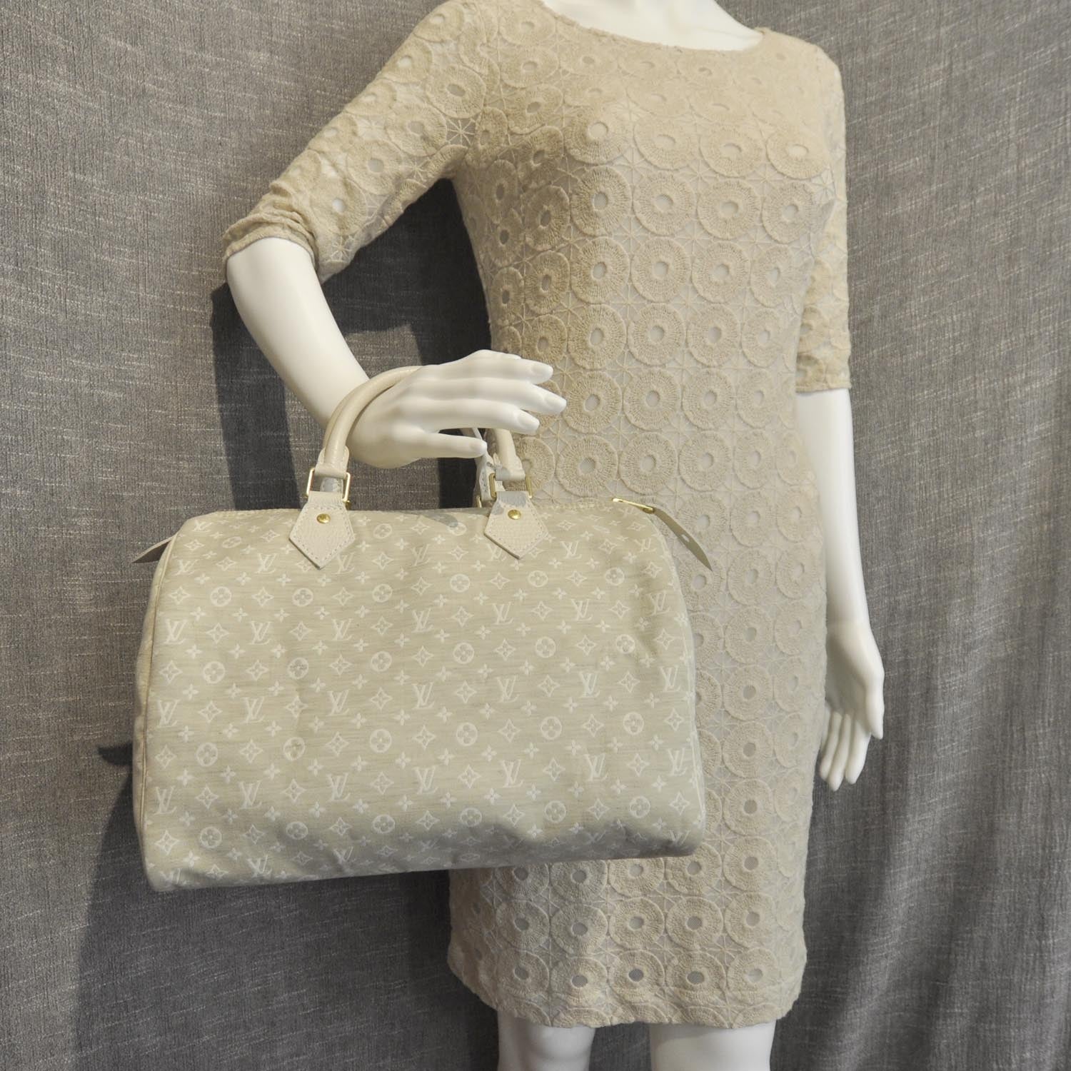 Louis Vuitton Mini Lin Speedy 30 Dune 2 of 8
