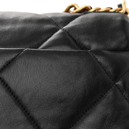 Chanel Lambskin Quilted Medium Chanel 19 Flap Black 11 of 12