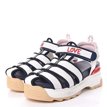 Fendi Vitello T Rex Platform Sandals 36 Ultra White Black 3 of 15