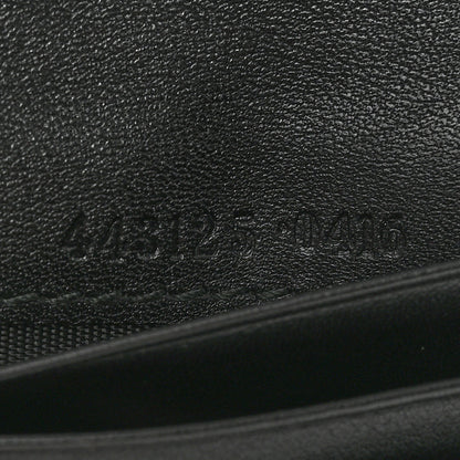 Gucci Calfskin Matelasse GG Marmont Card Case Wallet Black 7 of 8