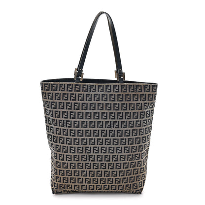 Fendi Zucchino Shopping Tote Navy 1 of 10