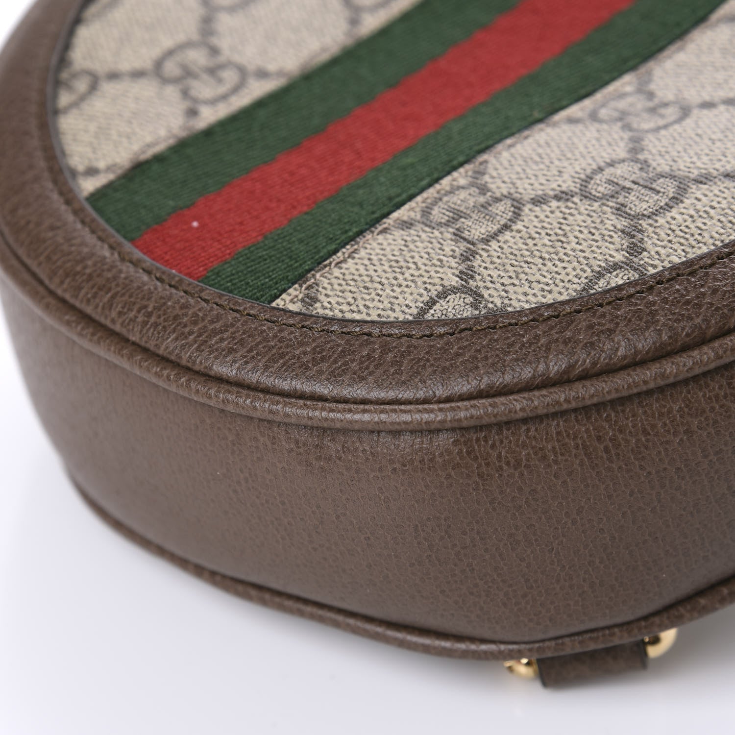 Gucci GG Supreme Monogram Web Mini Ophidia Round Backpack Brown 6 of 10