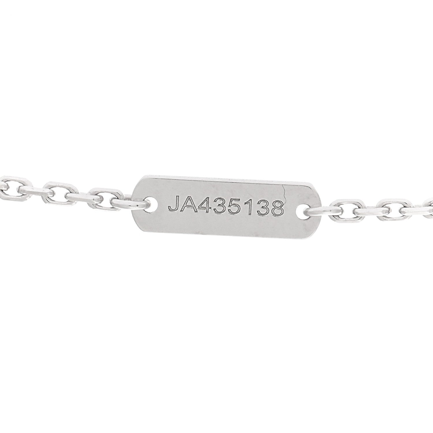 Van Cleef & Arpels 18K White Gold Mother Of Pearl Vintage Alhambra Pendant Necklace 5 of 5
