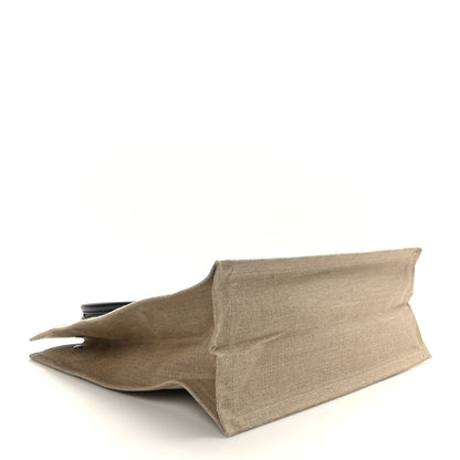 Saint Laurent Linen Calfskin Rive Gauche Tote Greggio Natural 4 of 9