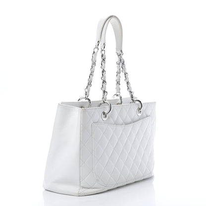 Chanel Caviar Quilted Grand Shopping Tote GST White 2 of 16