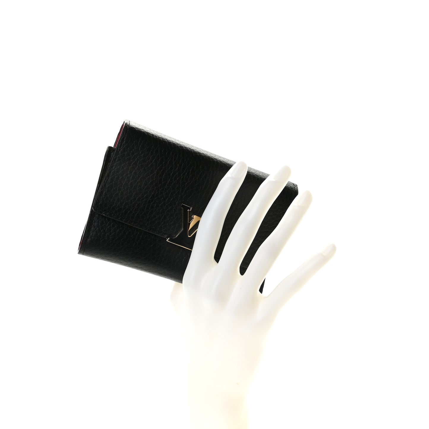 Taurillon Capucines Compact Wallet Black