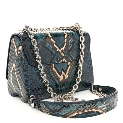 Louis Vuitton Snakeskin Twist Shoulder Bag PM Blue Multicolor 4 of 11