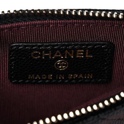 Chanel Caviar Quilted Flap Zip Card Holder Black 6 of 11