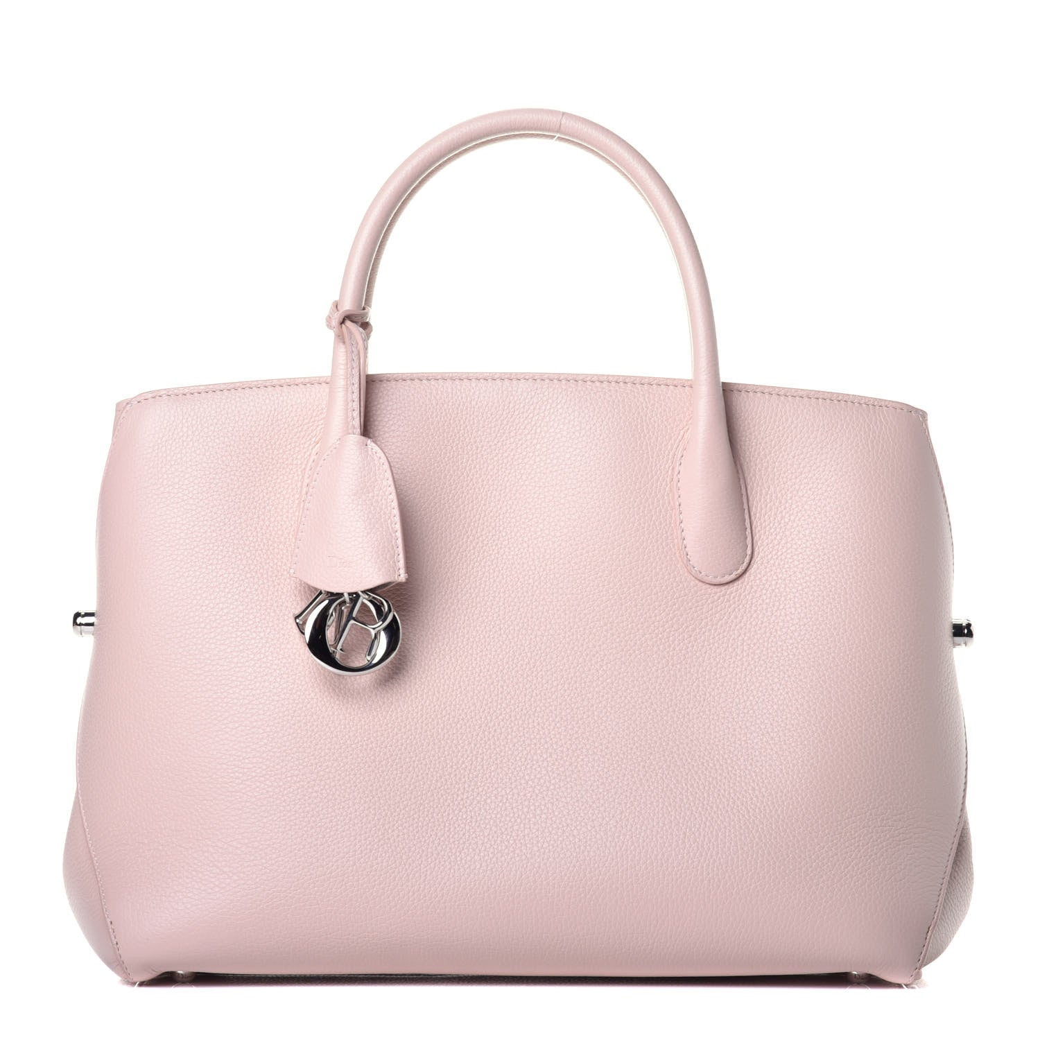 Christian Dior Grained Calfskin Medium Bar Tote Rose Poudre 1 of 8
