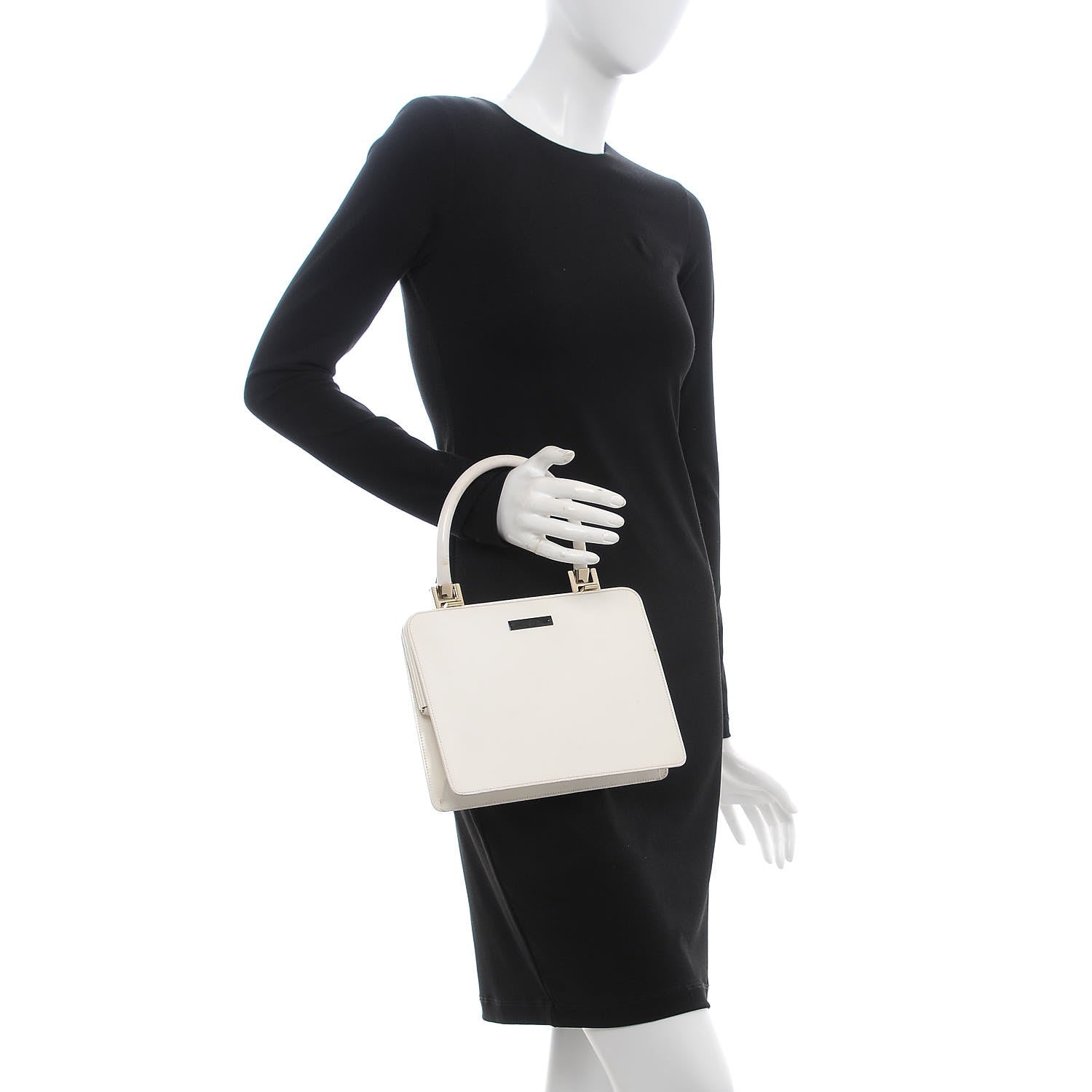 Gucci Calfskin Framed Evening Bag White 2 of 18