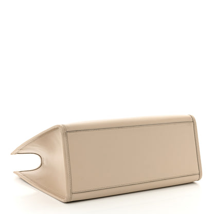 Fendi Vitello King Plexiglass Elaphe Python Print Logo Medium Fendi Sunshine Shopper Tote Tartufo Daisy Roccia 4 of 14