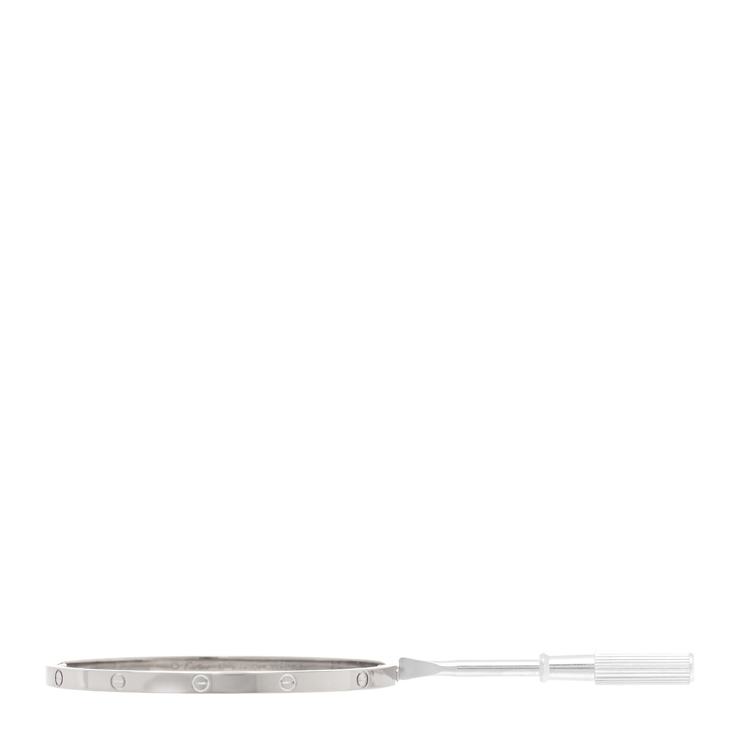 18K White Gold Small LOVE Bracelet 17