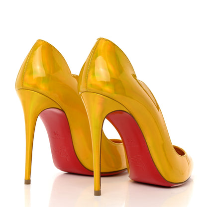 Christian Louboutin Metallic Patent Hot Chick 100 Pumps 36 Yellow 4 of 12