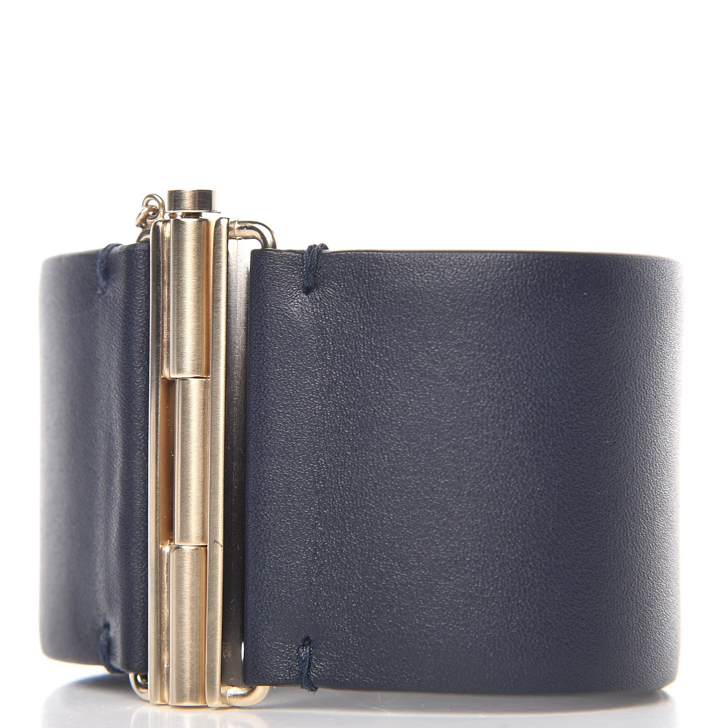 Chanel Calfskin CC Wide Cuff Navy 6 of 7