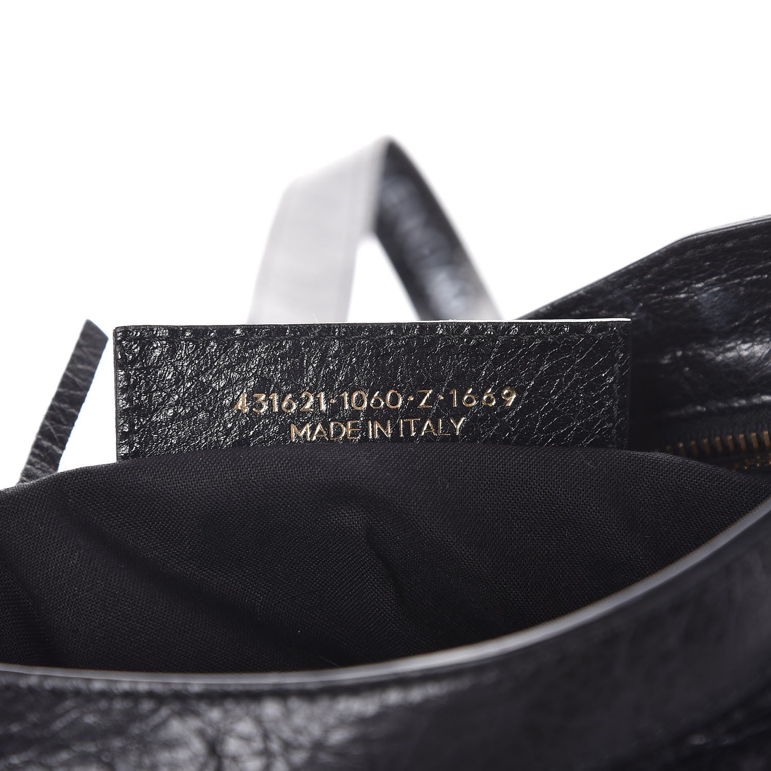 Balenciaga Agneau Classic Hardware S City Logo Strap Black White 8 of 8