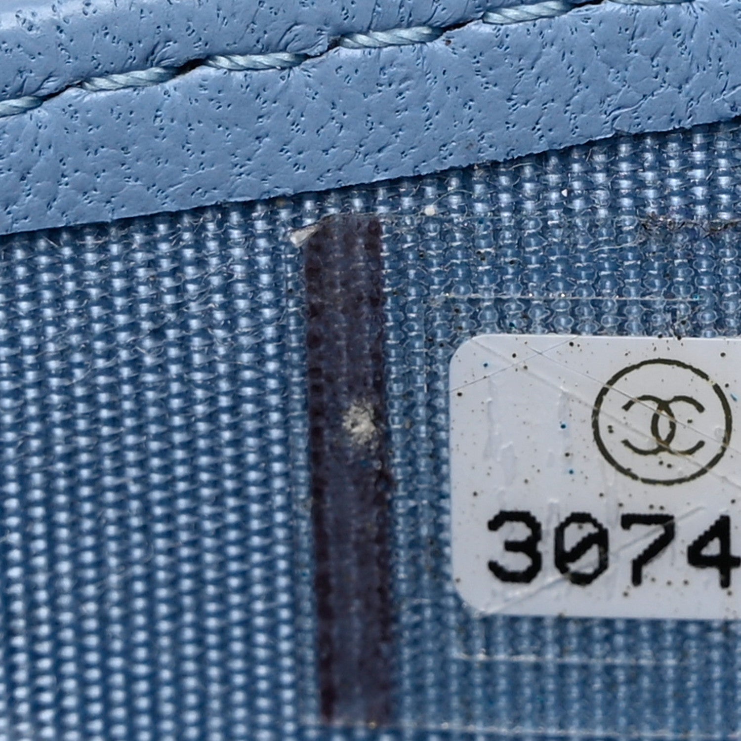 Chanel Lambskin Quilted Card Holder Light Blue 7 of 7
