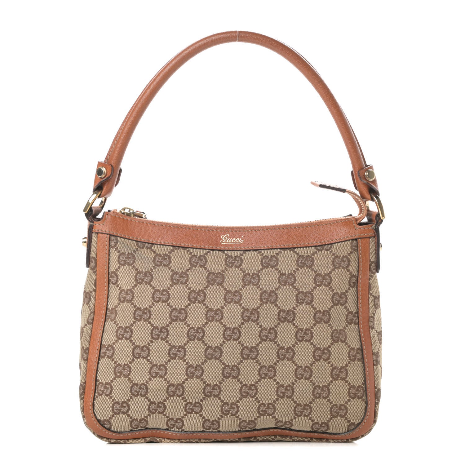 Gucci Monogram Small Abbey Shoulder Bag Brown 1 of 13