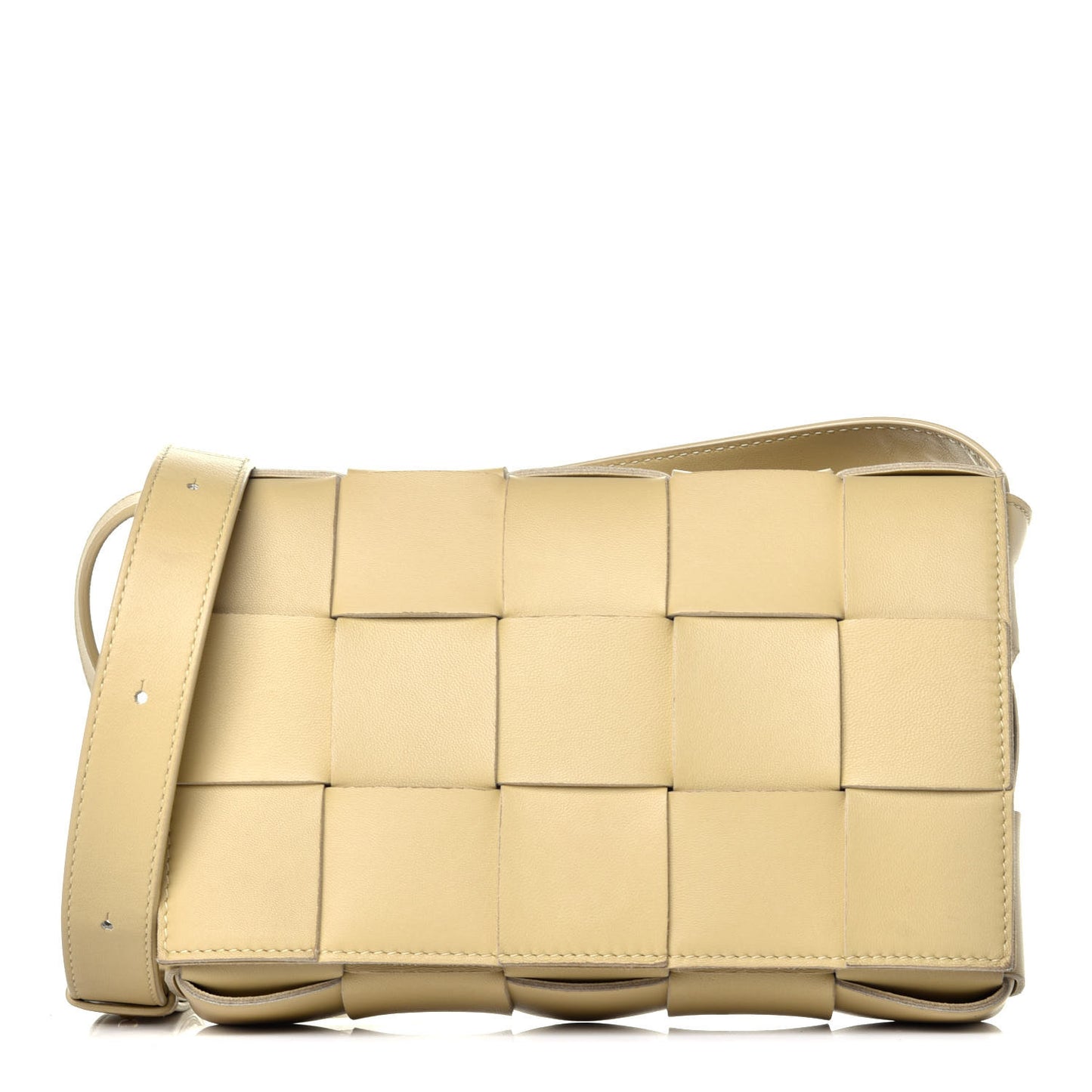 Lambskin Maxi Intrecciato Cassette Crossbody Bag Tapioca