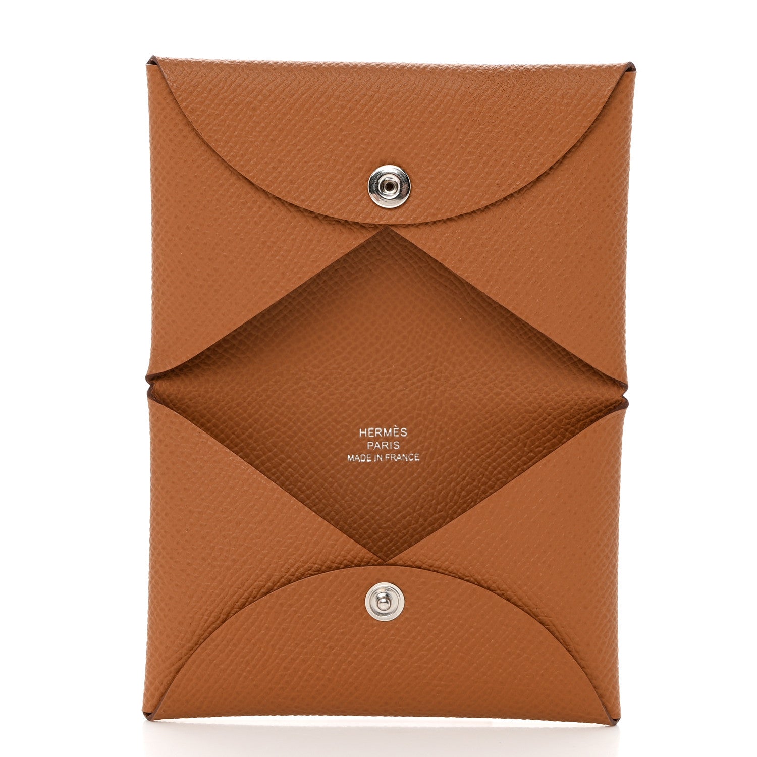 Hermes Epsom Calvi Card Case Gold 5 of 8