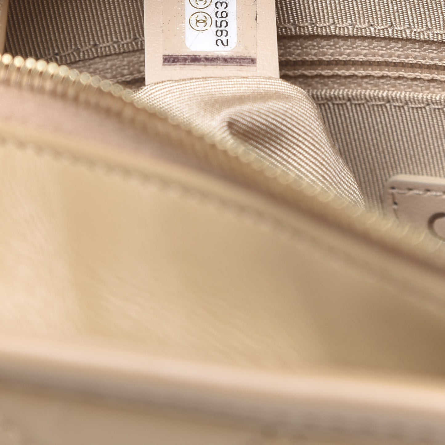 Aged Calfskin Quilted Small Gabrielle Hobo Beige